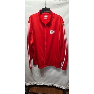 Kansas City Chiefs NFL Jacket Mens XXL Track Warm Up Full Zip Red